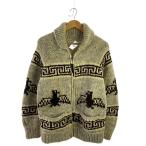 KANATA◆カウチンニット/カナダ製/ニット・セーター(厚手)/ウール/GRY