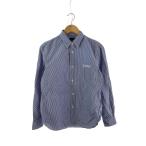 ショッピングCOMME COMME des GARCONS HOMME◆長袖シャツ/XS/コットン/BLU/ストライプ/HE-B021