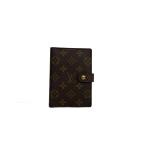 LOUIS VUITTON* Agenda PM_ монограмма * парусина / кожа /BRW/ общий рисунок / женский 