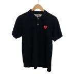 PLAY COMME des GARCONS◆ポロシャツ/M/コットン/BLK/AZ-T006//
