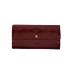 ショッピングヴェルニ LOUIS VUITTON◆ポルト・フォイユ・サラ_モノグラム・ヴェルニ/エナメル/RED/レディース