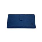 ショッピングLOUIS LOUIS VUITTON◆ポルト・モネ・ビエ・ヴィエノワ_エピ/レザー/BLU/レディース