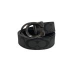 COACH◆ベルト/レザー/BLK/総柄/メンズ/CQ024