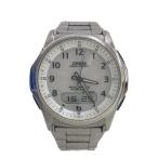 ショッピングCASIO CASIO◆ソーラー腕時計・WAVECEPTOR/デジアナ/SLV//