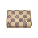 LOUIS VUITTON◆アンヴェロップ・カルト・ドゥ・ヴィジット_ダミエ・アズール_WHT/--/WHT/レディース