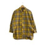 ショッピングネルシャツ SHINYA KOZUKA◆ネルシャツ/S/コットン/YLW/チェック/1902SK34SP