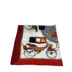 HERMES* шарф / хлопок /RED/ общий рисунок / женский / Calle 90