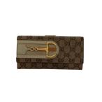 ショッピングＧＧキャンバス GUCCI◆長財布_ホースビット_GGキャンバス/キャンバス/BRW/メンズ