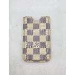 ショッピングiPhone4 LOUIS VUITTON◆エテュイ・iPhone4_ダミエ・アズール_WHT/スマホケース/PVC/WHT/レディース