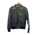 ショッピングBURBERRY BURBERRY LONDON◆レザージャケット・ブルゾン/L/レザー/GRY/無地