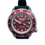 CITIZEN◆ソーラー腕時計/アナログ/セラミック/RED/BLK/E168-S122546