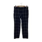 COMME des GARCONS HOMME PLUS◆24AW/チェックパンツ/ボトム/M/ウール/BLK/チェック/PN-P028