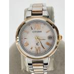 ショッピング電波 CITIZEN◆xC/クロスシー デイト/ソーラー電波時計/アナログ/ステンレス/H058-T016553