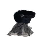GUCCI* палантин / шелк /BLK/ женский /277151//