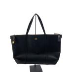 DOLCE&GABBANA◆トートバッグ/レザー/BLK/無地//