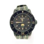 SWATCH◆自動巻腕時計/アナログ/GRN/SO3