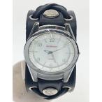 RED MONKEY COMPANY◆×仮面ライダーW/フィリップモデル/クォーツ腕時計/アナログ/レザー/WHT/BLK