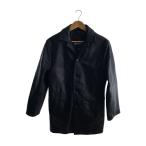 Schott◆carcoat/スペイン製/コート/S/レザー/ブラック//