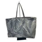 ショッピングbottega BOTTEGA VENETA◆トートバッグ/イントレッチオリュージョン/ナイロン/GRY/総柄//