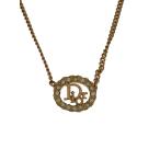 Christian Dior◆サークルラインストーンネックレス/--/GLD/トップ有/レディース