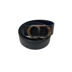 ショッピングdior Christian Dior◆ベルト/レザー/NVY/メンズ