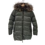 ショッピングkappa DUVETICA◆Kappa/ロングダウンジャケット/40/ナイロン/GRN/無地/D.037.00.MFG-1001R