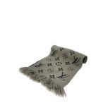 ショッピングVUITTON LOUIS VUITTON◆マフラー/ウール/GRY/モノグラム/メンズ