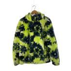 ZARA◆フリースジャケット/L/ポリエステル/GRN/総柄/3427/441/330