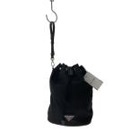 PRADA◆バッグ/ナイロン/BLK/無地//