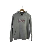 STUSSY◆パーカー/M/コットン/GRY/無地