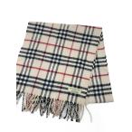 ショッピングBURBERRY BURBERRY◆マフラー/カシミア/BEG/チェック/レディース