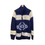 ショッピングカウチン PIKO◆カウチンニット・セーター(厚手)/L/ウール/ネイビー