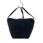 ショッピングポシェット Herve Chapelier◆別注/ビッグポシェット/ショルダーバッグ/ナイロン/BLK/無地//