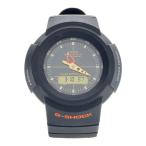 CASIO◆ソーラー腕時計/アナログ/BLK/AWG-M520UA