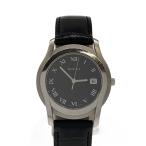 GUCCI◆腕時計/アナログ/レザー/BLK/BLK/社外ベルト
