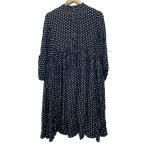 BEARDSLEY(BEARDSLEY GALLARDAGALANTE)◆長袖ワンピース/0/レーヨン/ブラック/ドット/BEZ10A2209A0003