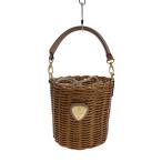 ショッピングカゴバッグ ATAO◆カゴバッグ/--/BRW/無地