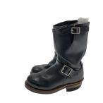 ショッピングWING RED WING◆ソール減り/エンジニアブーツ/UK4/BLK/レザー/2266//