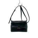 ショッピングMARNI MARNI◆ショルダーバッグ/レザー/BLK/無地/PHMPV06Q033//