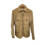 ショッピングスウェード EMMETI◆ジャケット/46/スウェード/CML/無地