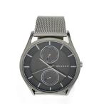 SKAGEN◆クォーツ腕時計/アナログ/ステンレス/GRY/SLV/SS