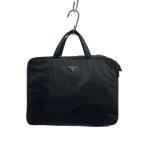 ショッピングPRADA PRADA◆ブリーフケース/ナイロン/BLK/無地//