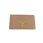 ショッピングPRADA PRADA◆名刺入れ/サフィアーノレザー/カードケース/レザー/BEG/レディース/1MC122