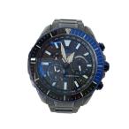 CASIO◆ソーラー腕時計_OCEANUS/アナログ/NVY/GRY//