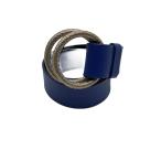 ショッピングbottega BOTTEGA VENETA◆ベルト/レザー/BLU/メンズ