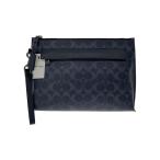 COACH◆セカンドバッグ/PVC/NVY/総柄/F29508//