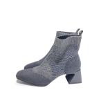 VIVAIA◆ニットブーツ/39/GRY//