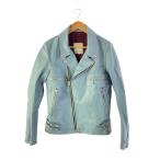 UNDERCOVER◆23SS/ダブルライダースジャケット/3/牛革/BLU/UC2B9206-1//