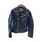 DIESEL◆レザージャケット・ブルゾン/M/羊革/BLK/L-GARRETT-R-NEW