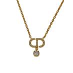 Christian Dior◆ネックレス/メッキ/パール/GLD/トップ有/レディース